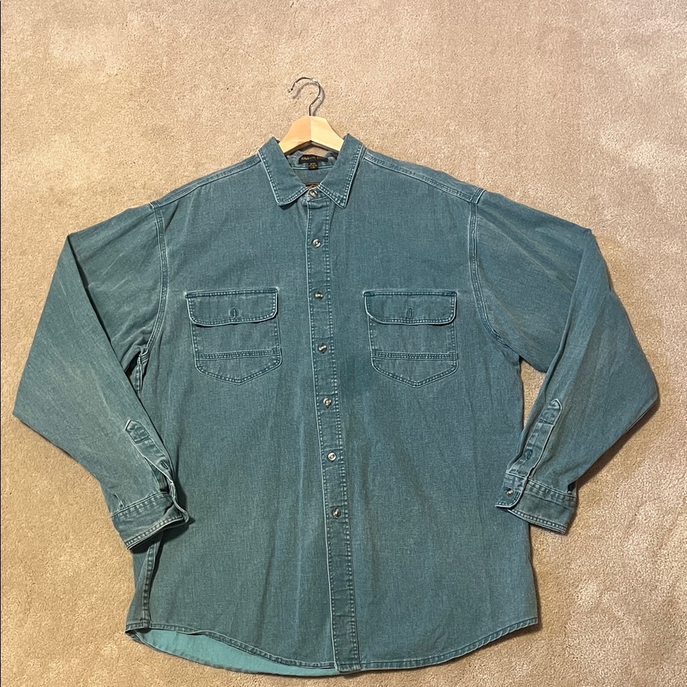 Eddie Bauer Teal Button Down Shirt